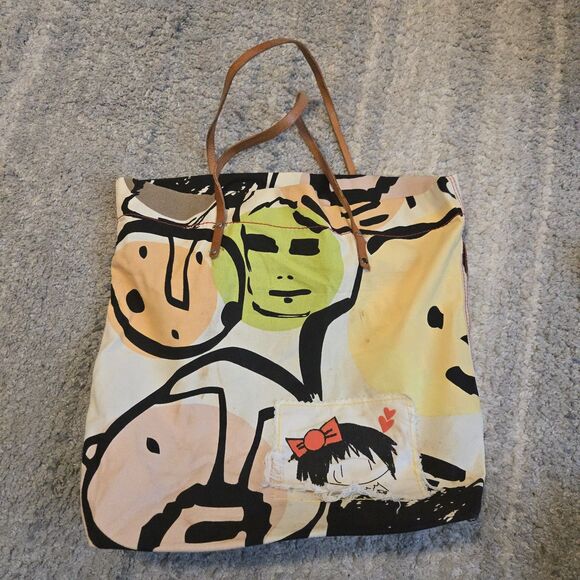 Ali Rapp MFAH Houston Museum Mixed Media Ikea Artist Canvas Tote Bag USED - Picture 1 of 10